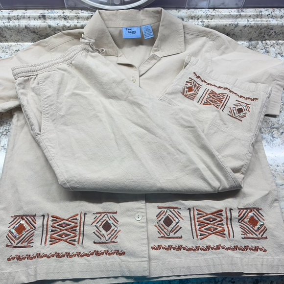 Vintage Jane Ashley Embroidered Cropped Outfit - Picture 9 of 11